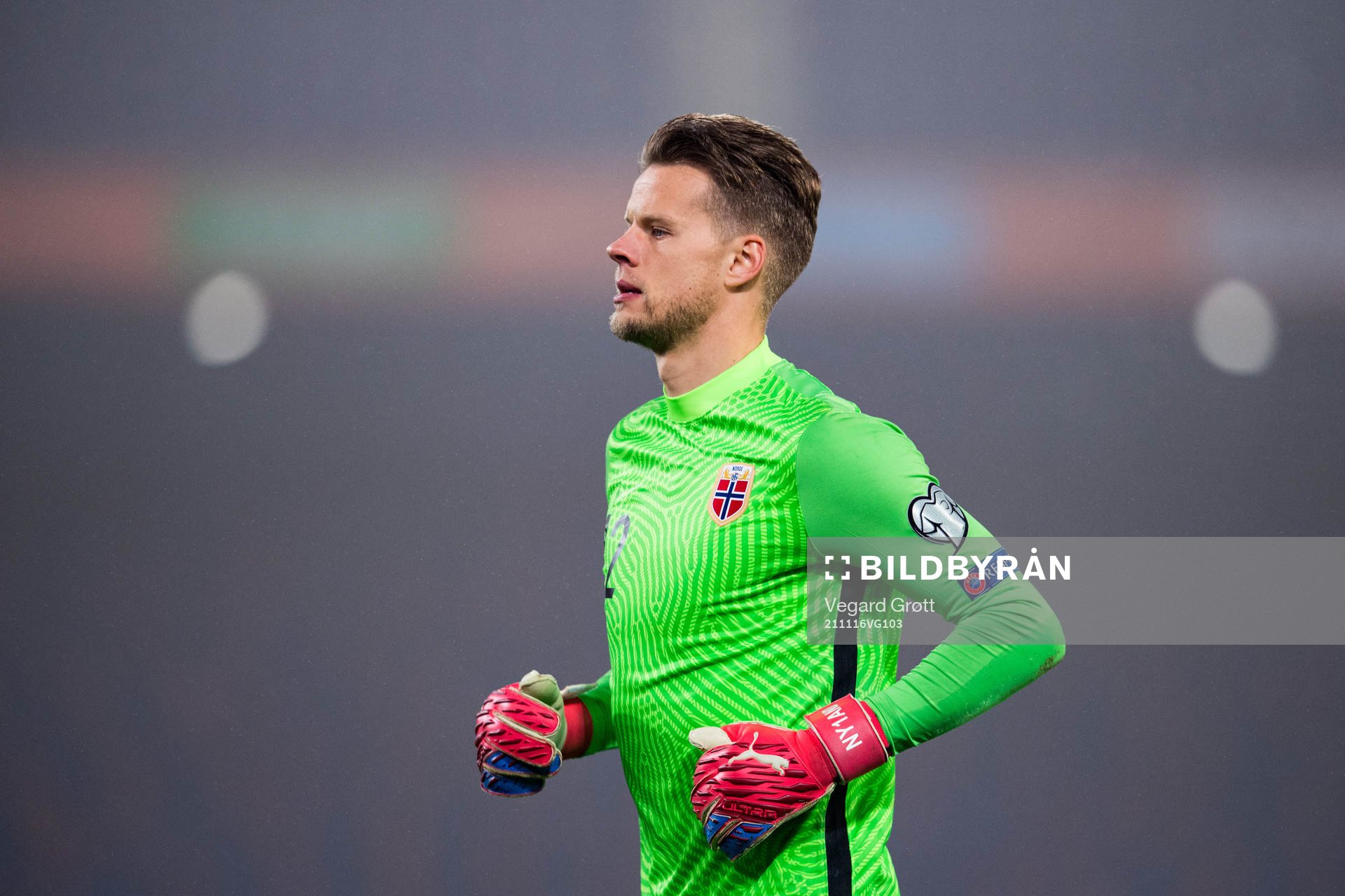Goalkeeper Ørjan Håskjold Nyland of Norway