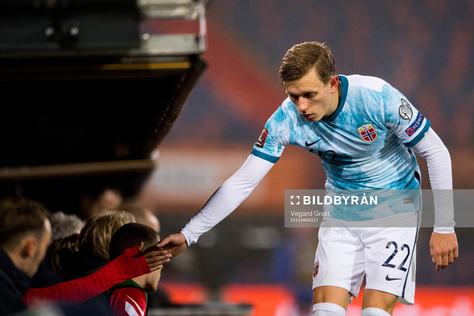 Marcus Holmgren Pedersen of Norway looks dejected