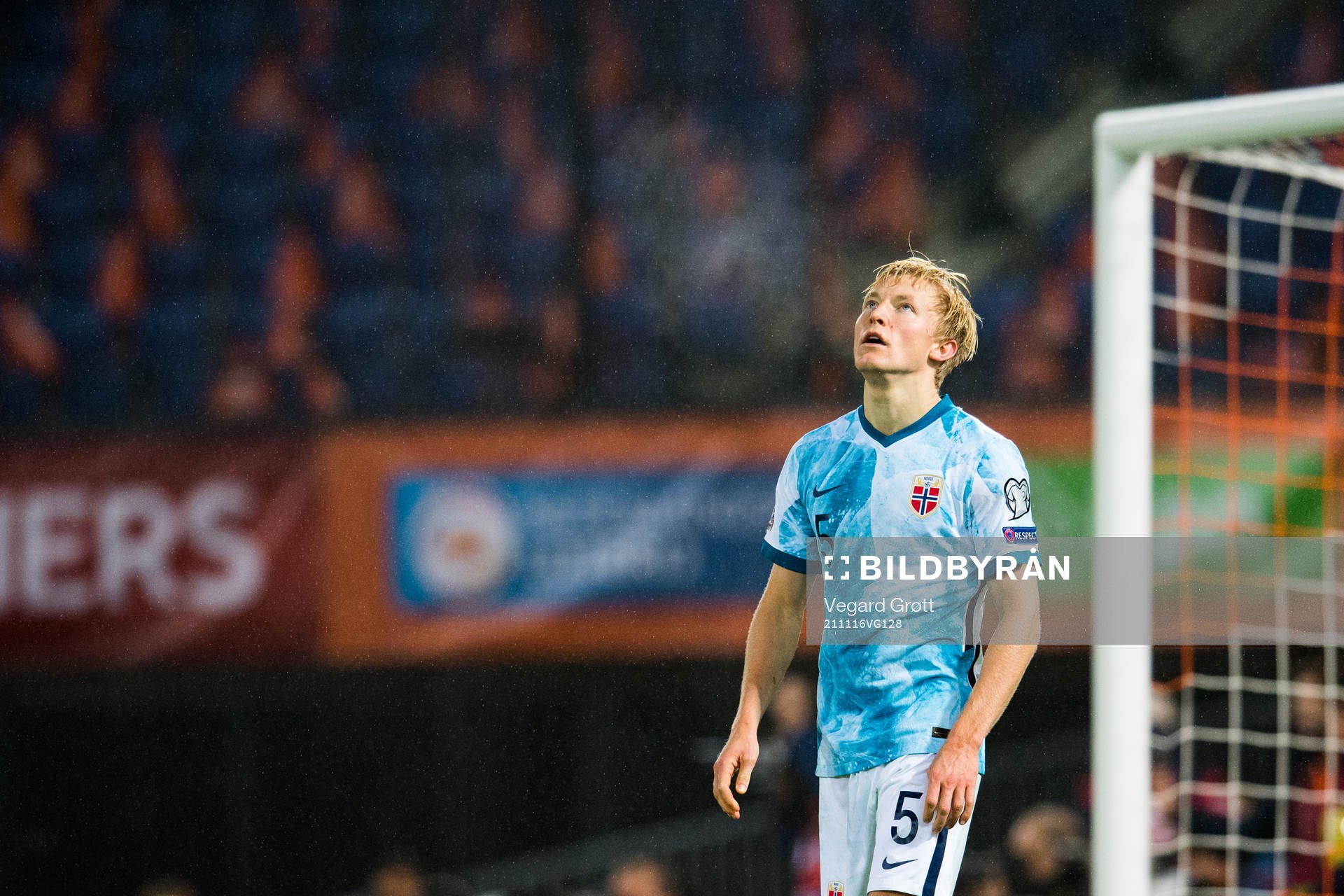 Birger Meling of Norway looks dejected