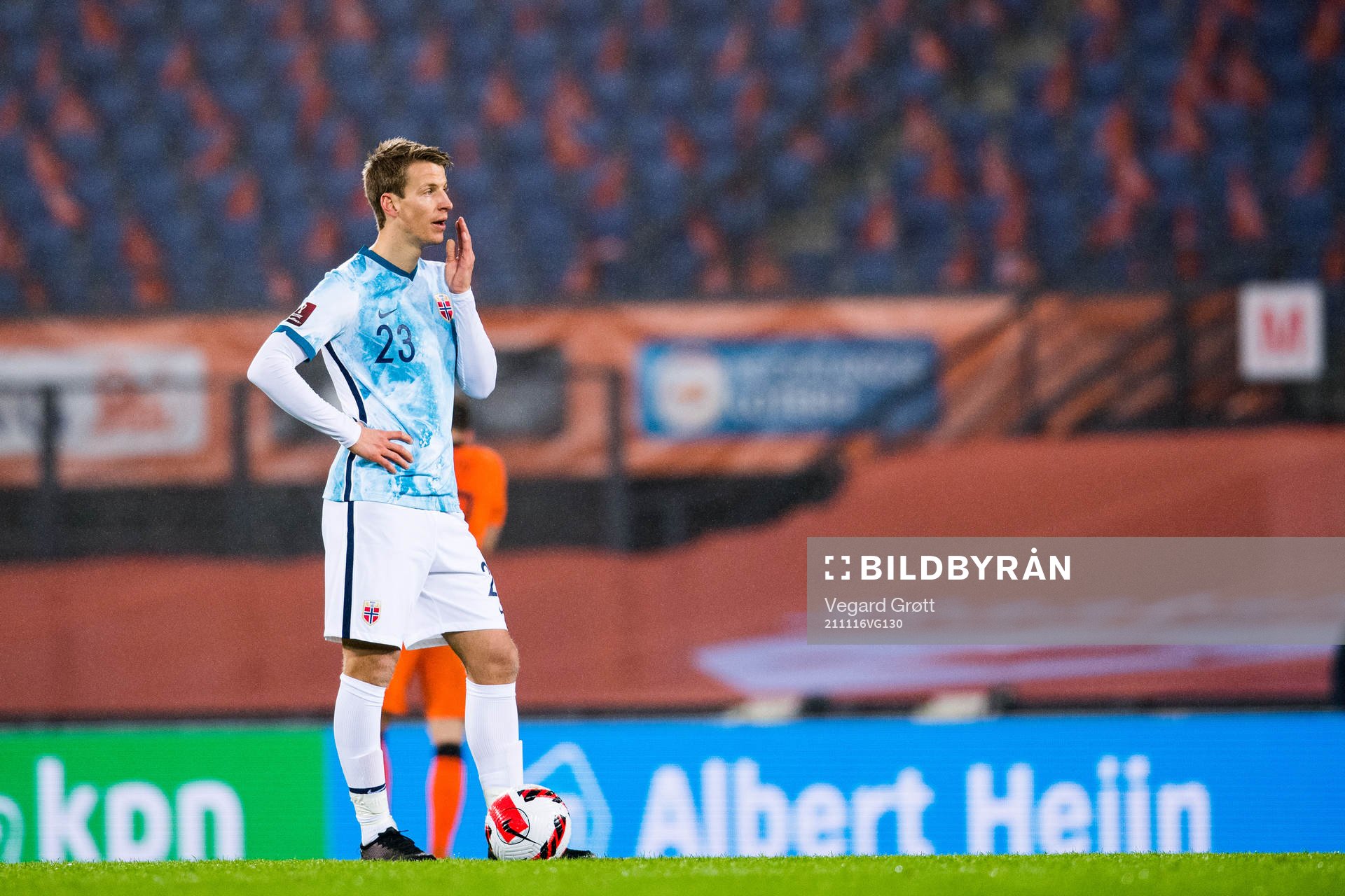 Thomas Lehne Olsen of Norway looks dejected