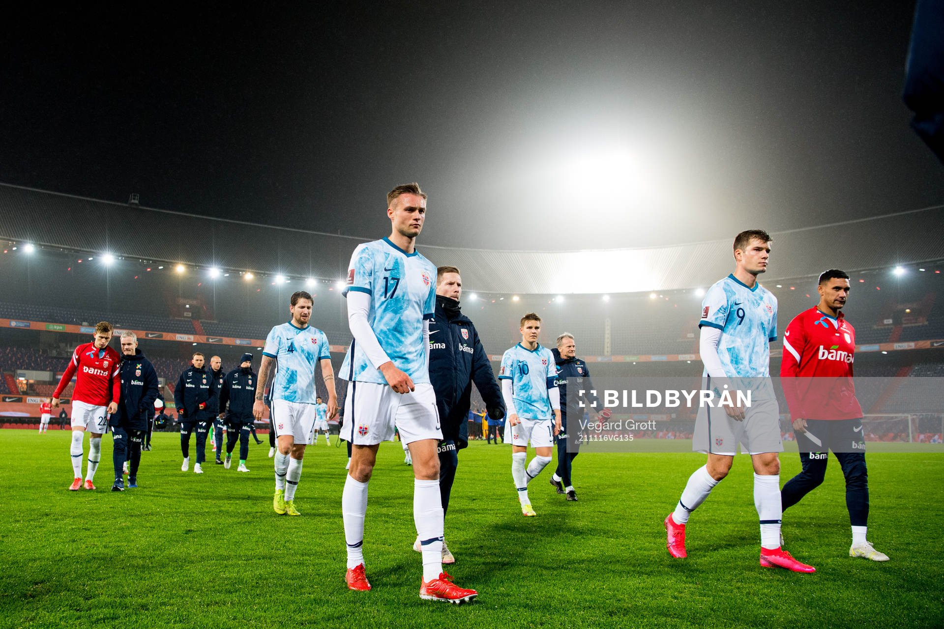 Stian Gregersen of Norway looks dejected