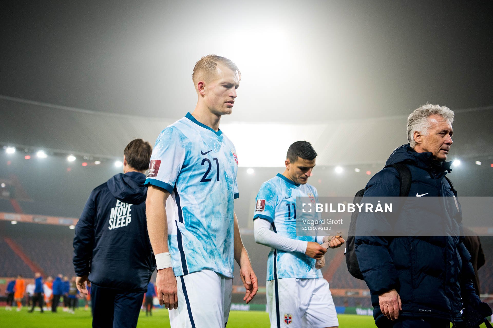 Andreas Hanche-Olsen and Mohamed Elyounoussi of Norway