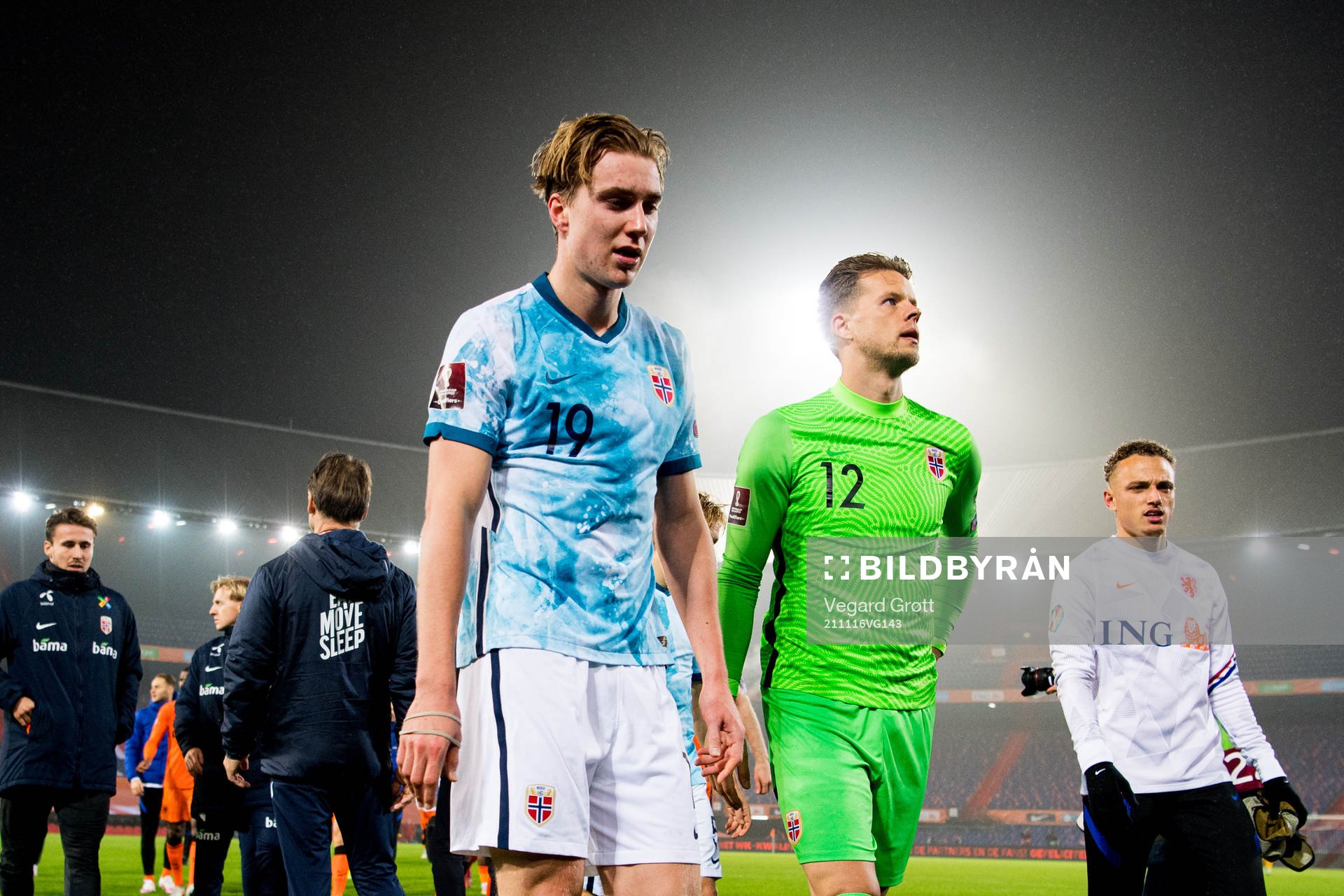 Kristian Thorstvedt and goalkeeper Ørjan Håskjold Nyland