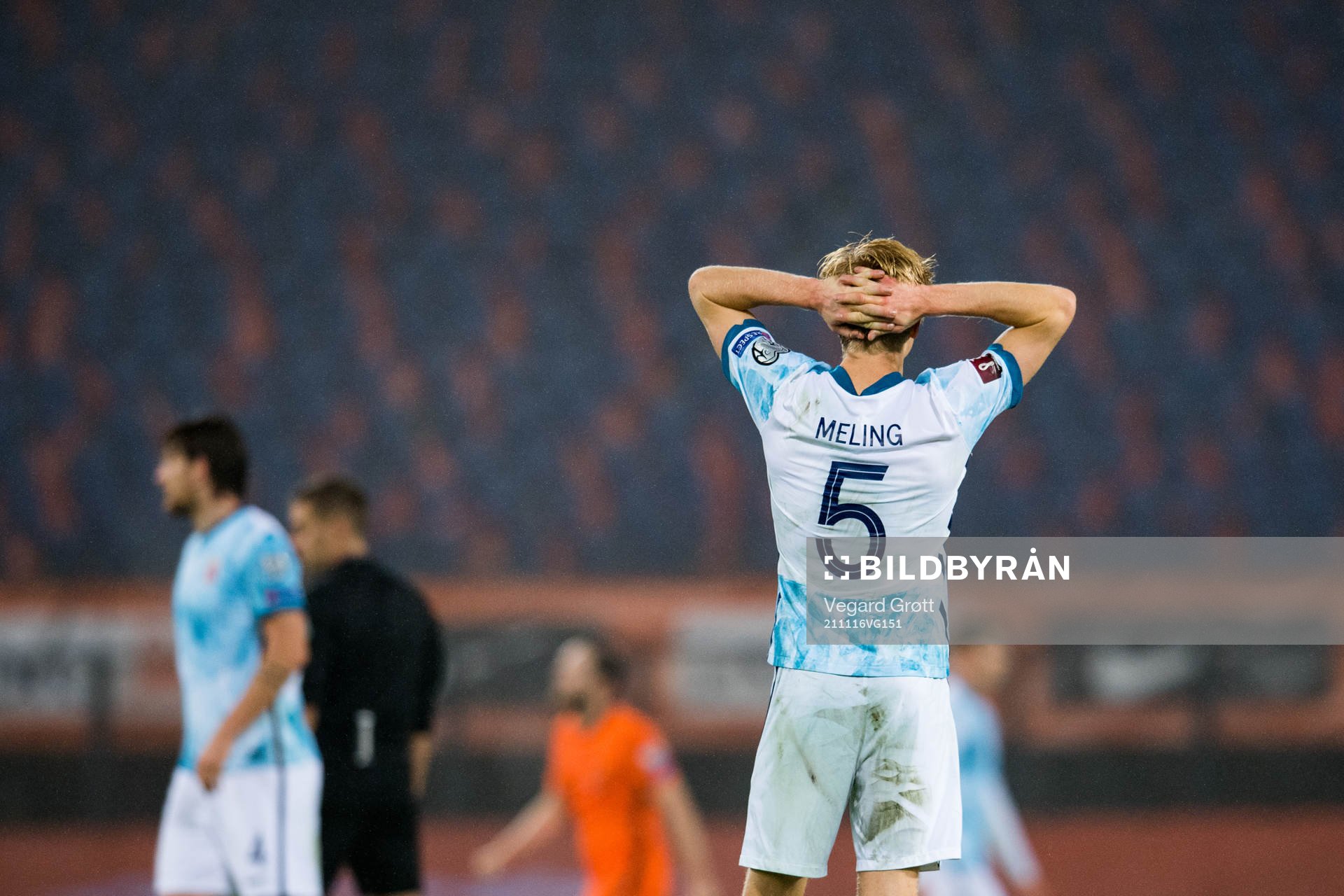 Birger Meling of Norway looks dejected