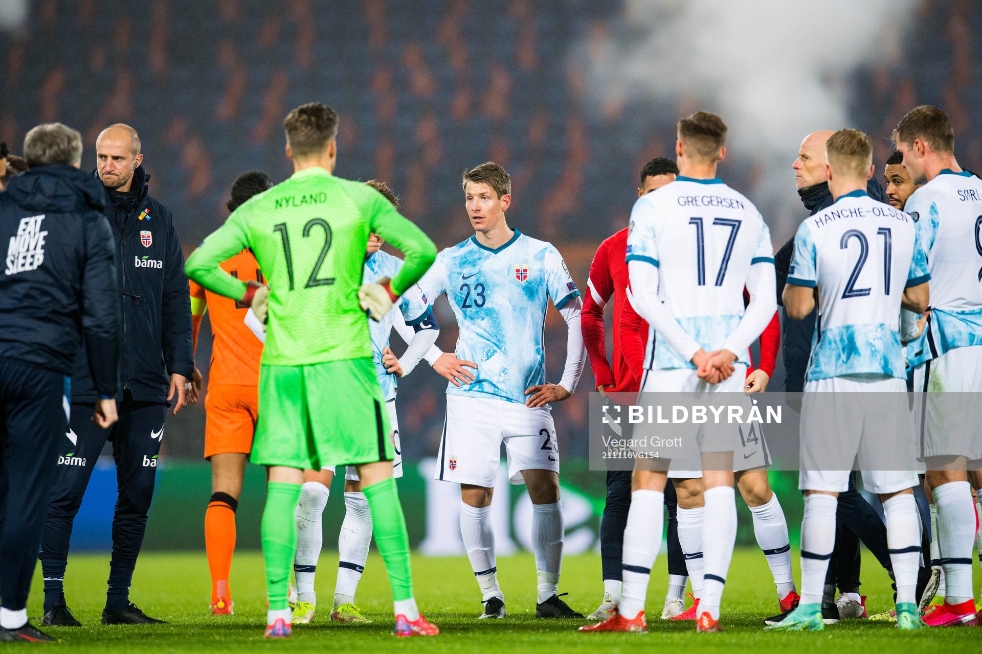 Thomas Lehne Olsen of Norway looks dejected