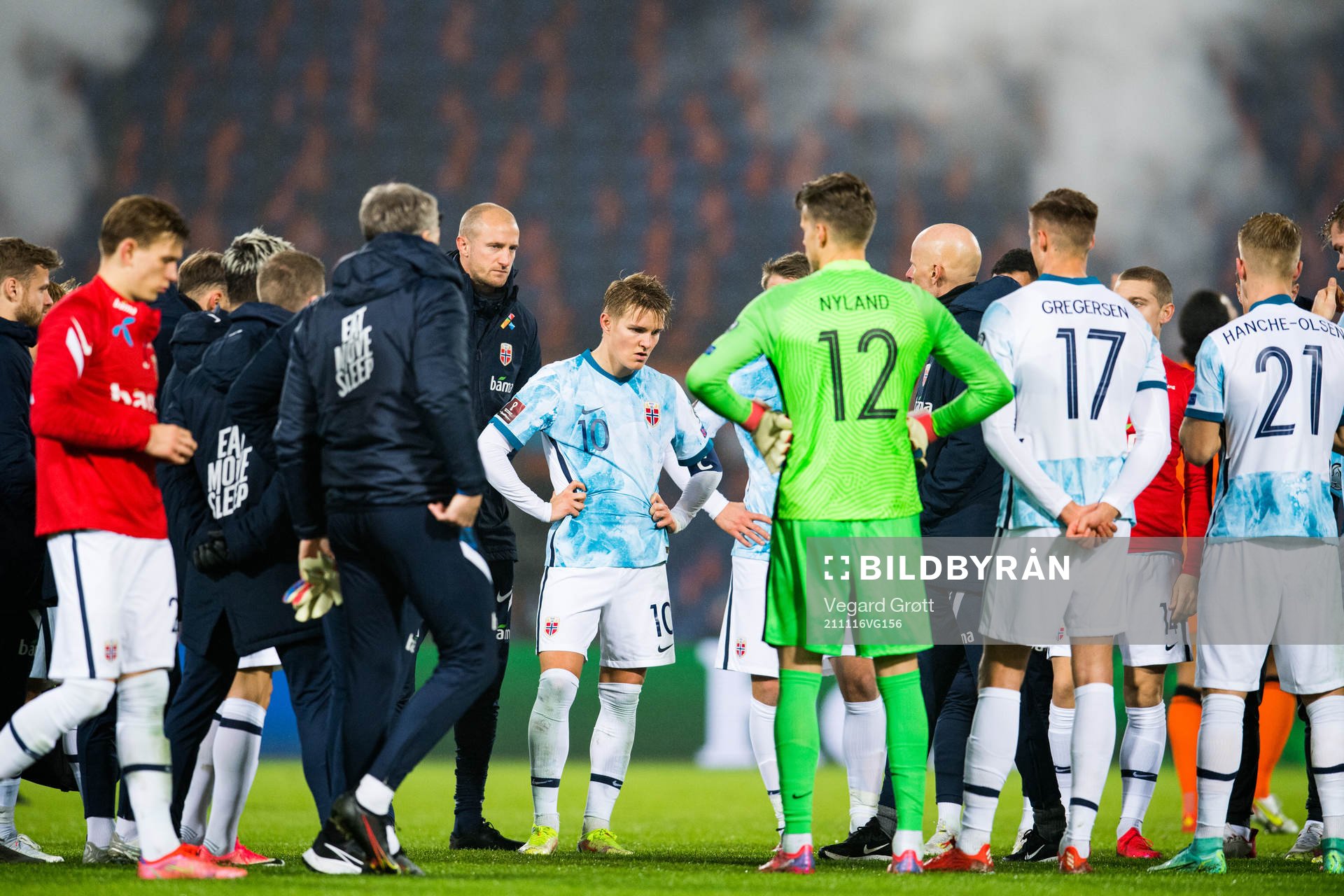 Martin Ødegaard of Norway looks dejected