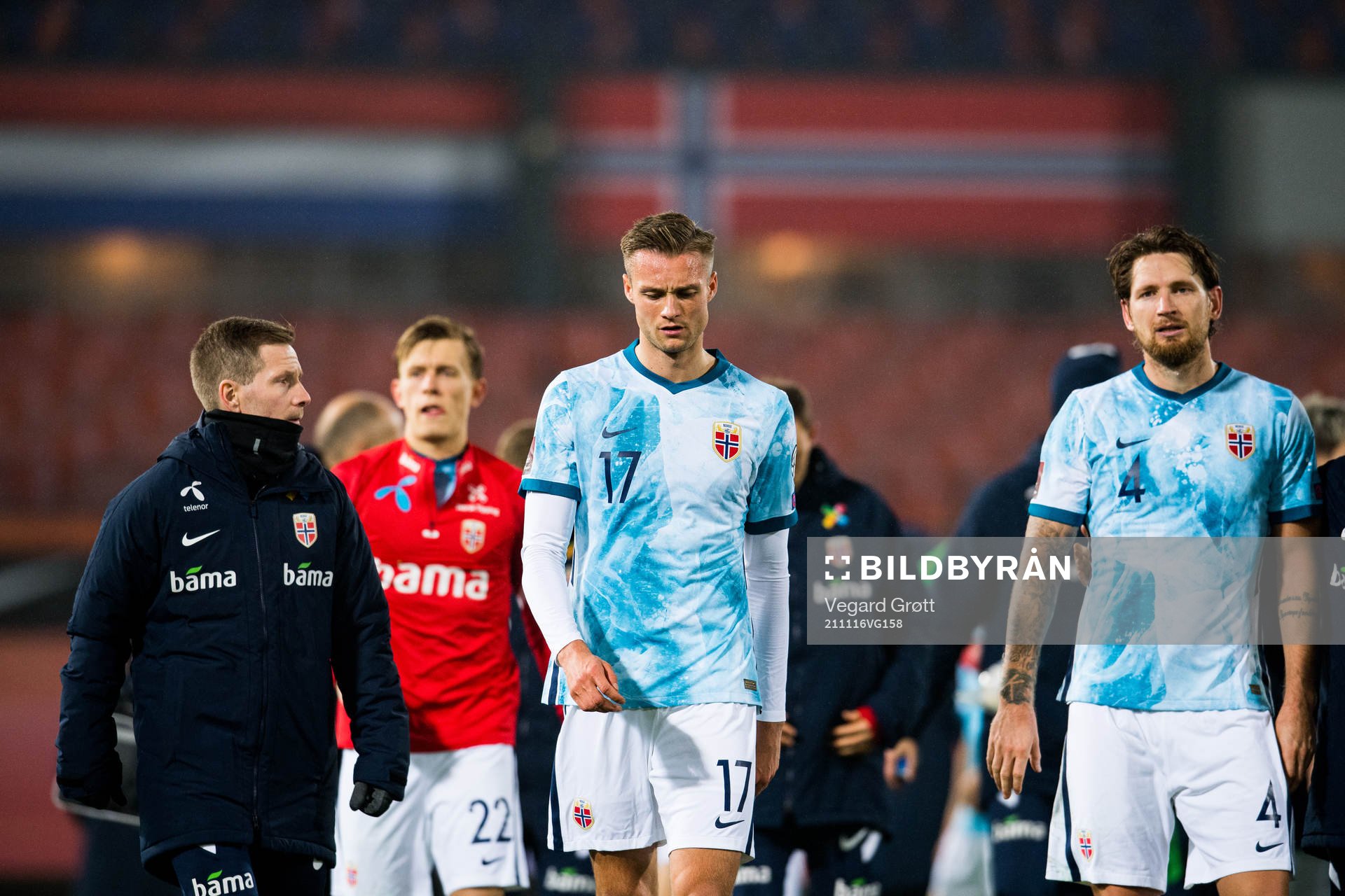 Stian Gregersen of Norway looks dejected