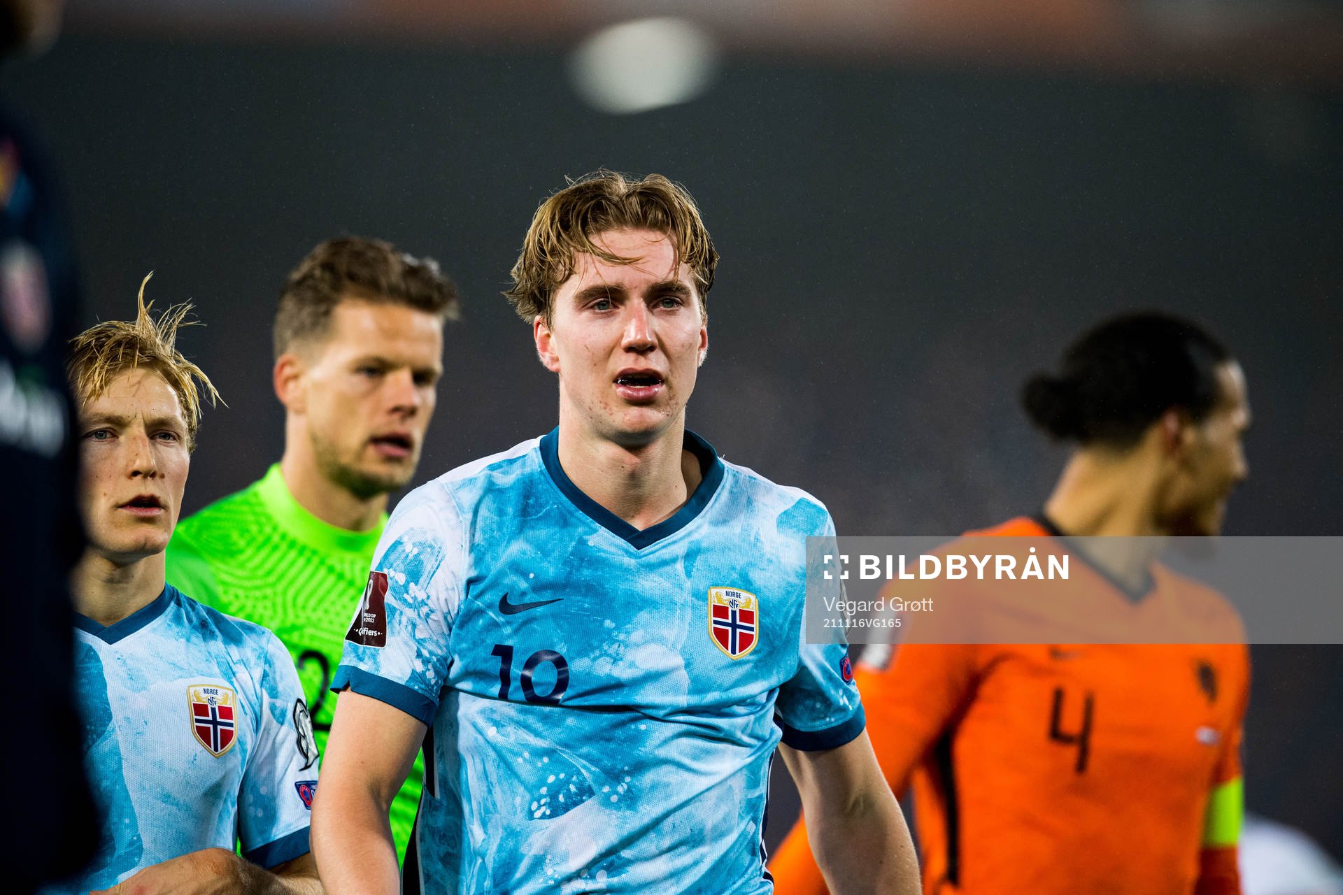 Kristian Thorstvedt of Norway looks dejected