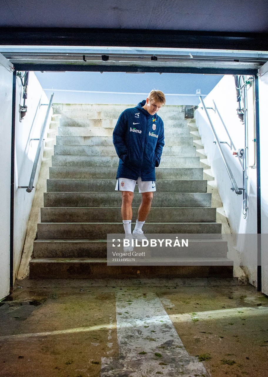 Martin Ødegaard of Norway looks dejected