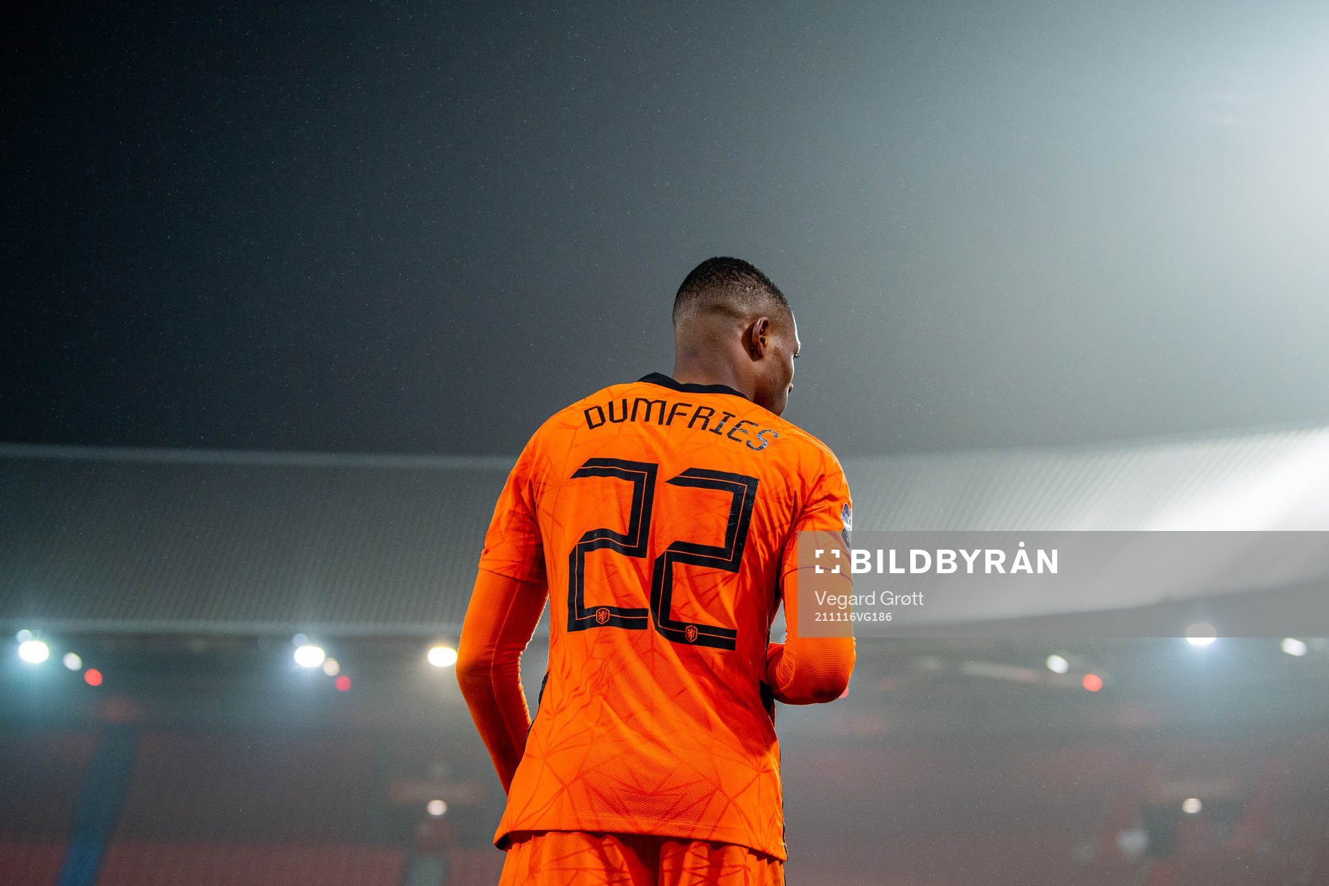 Denzel Dumfries of Netherlands