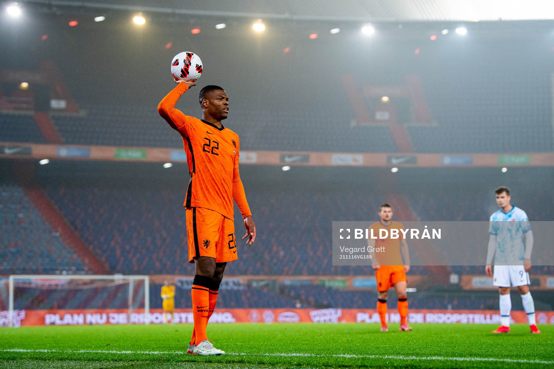 Denzel Dumfries of Netherlands