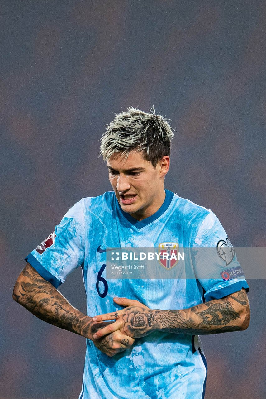 Mathias Normann of Norway in pain