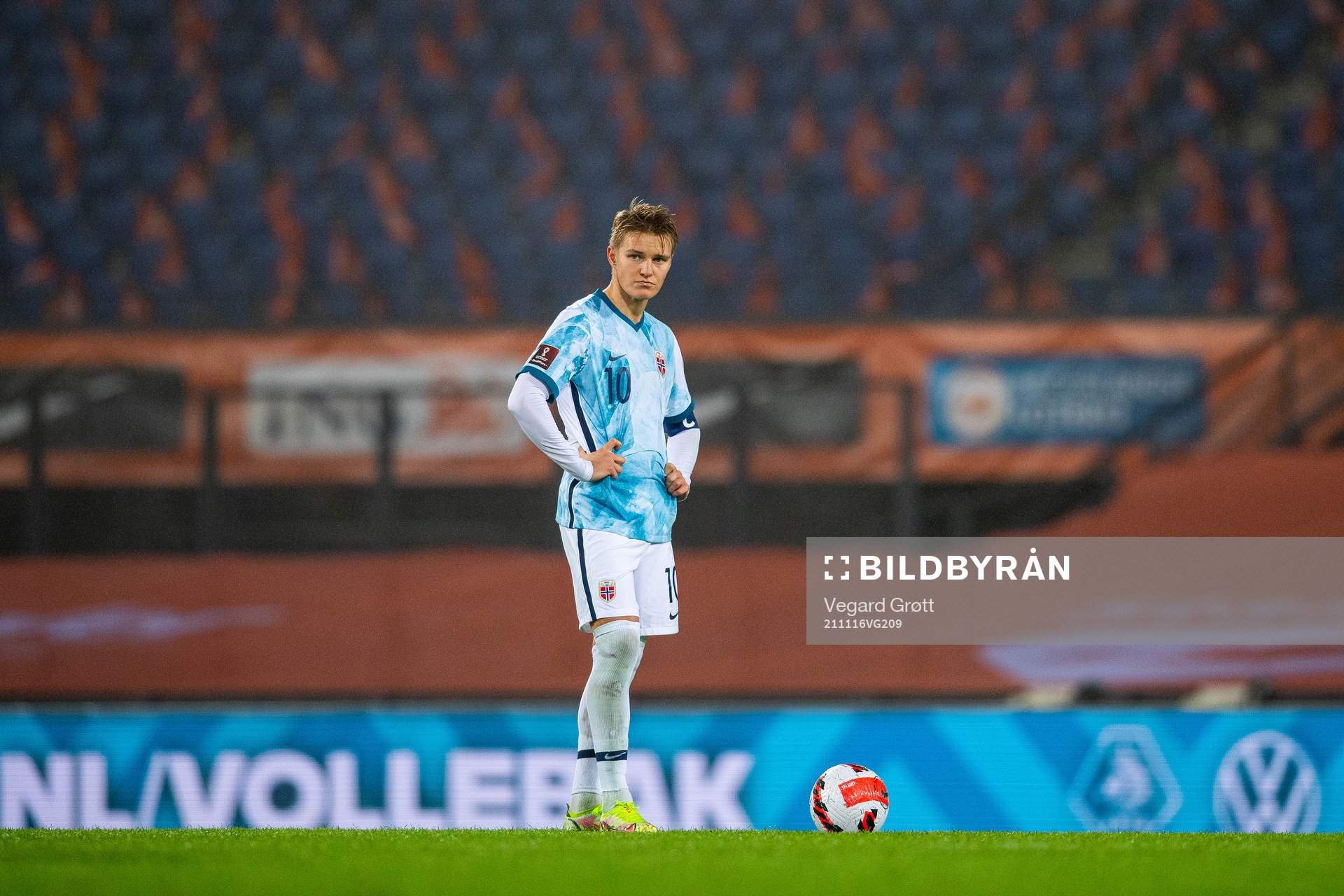 Martin Ødegaard of Norway looks dejected