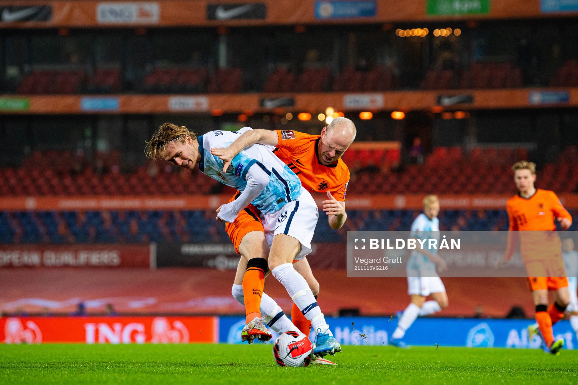 Ola Solbakken of Norway and Davy Klaassen of Netherlands