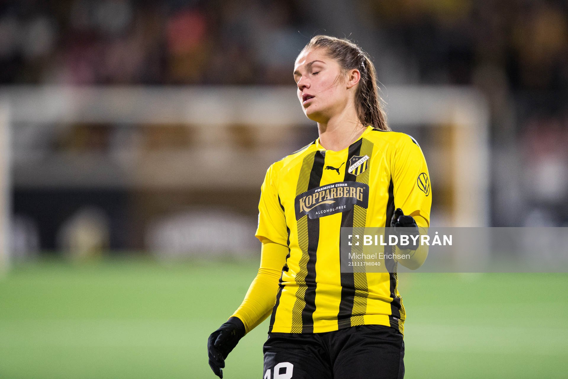 Mille Gejl Jensen of Häcken looks dejected