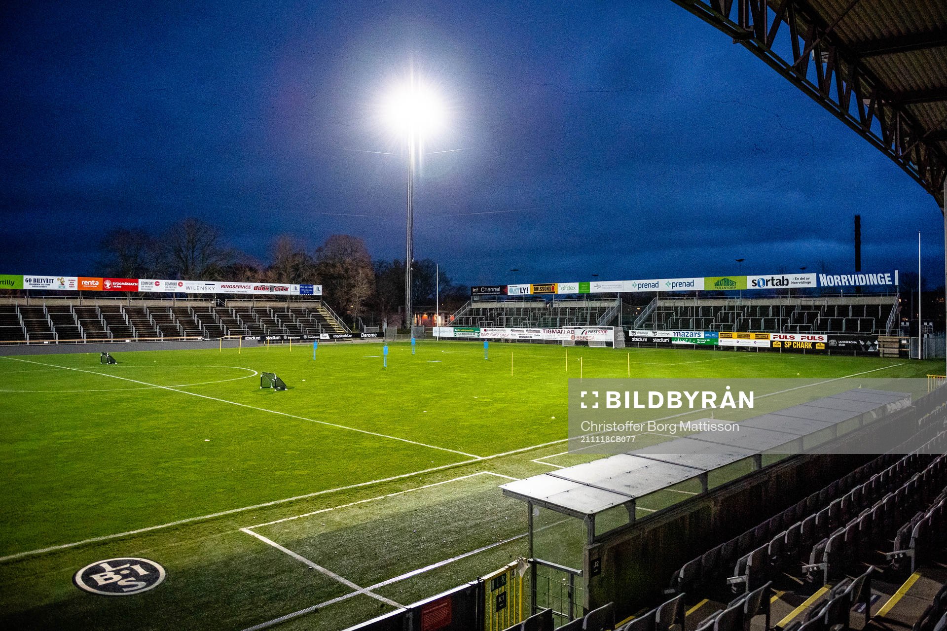 Interiör vy över Landskrona IP