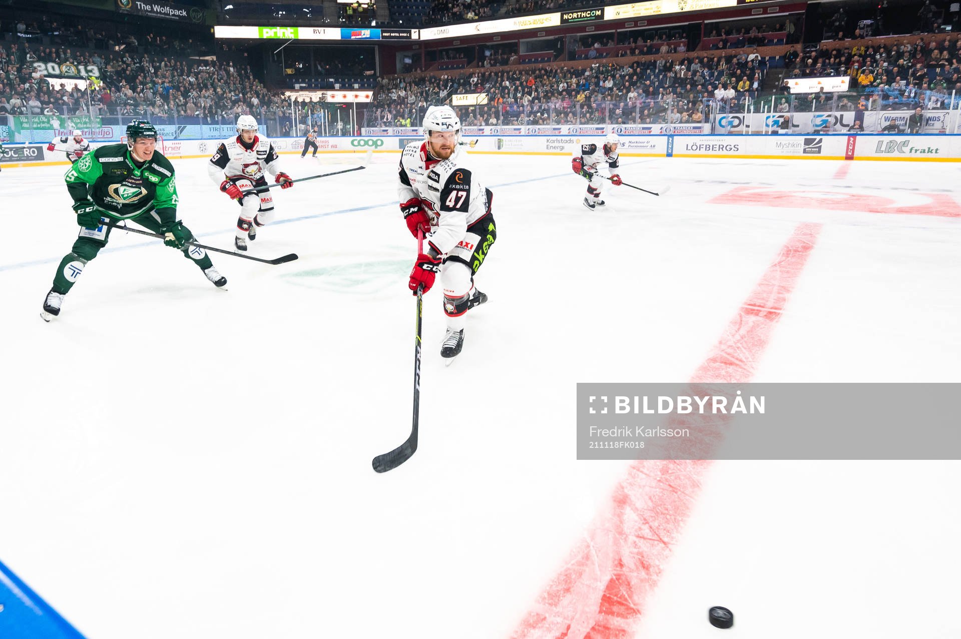 Färjestads Gustav Rydahl och Malmö Redhawks Joakim Ryan