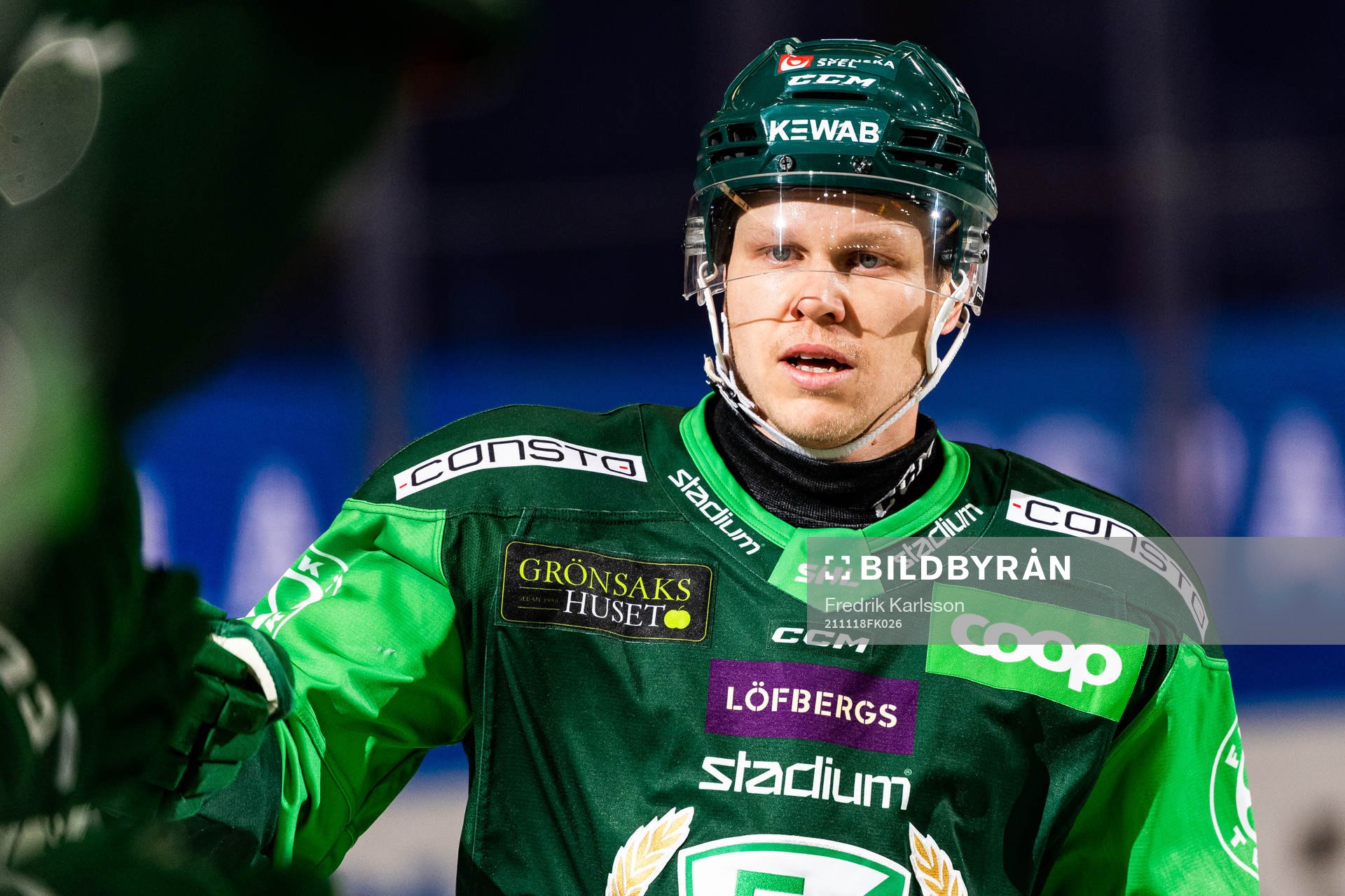Färjestads Daniel Viksten jublar