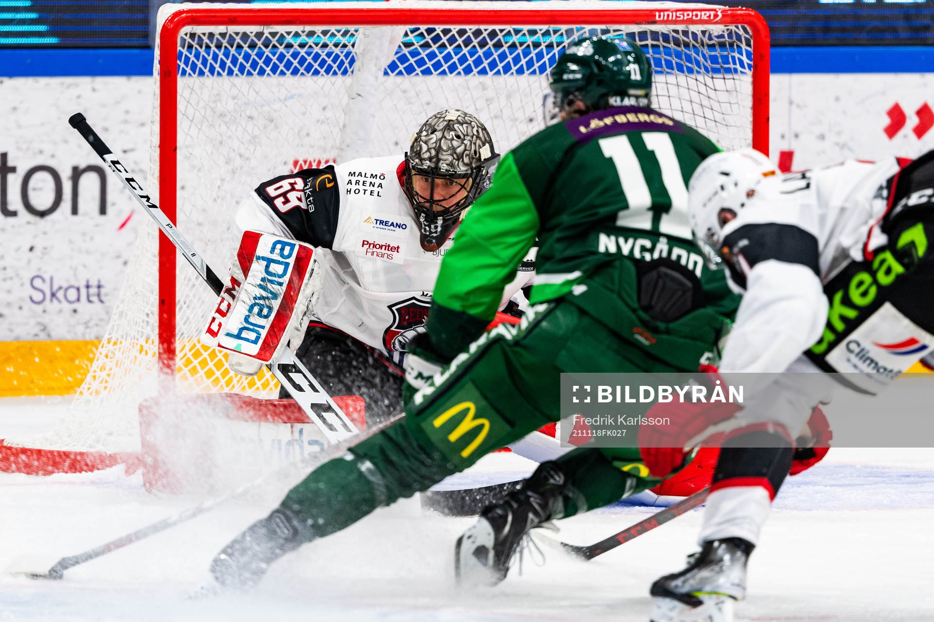 Malmö Redhawks målvakt Oscar Alsenfelt
