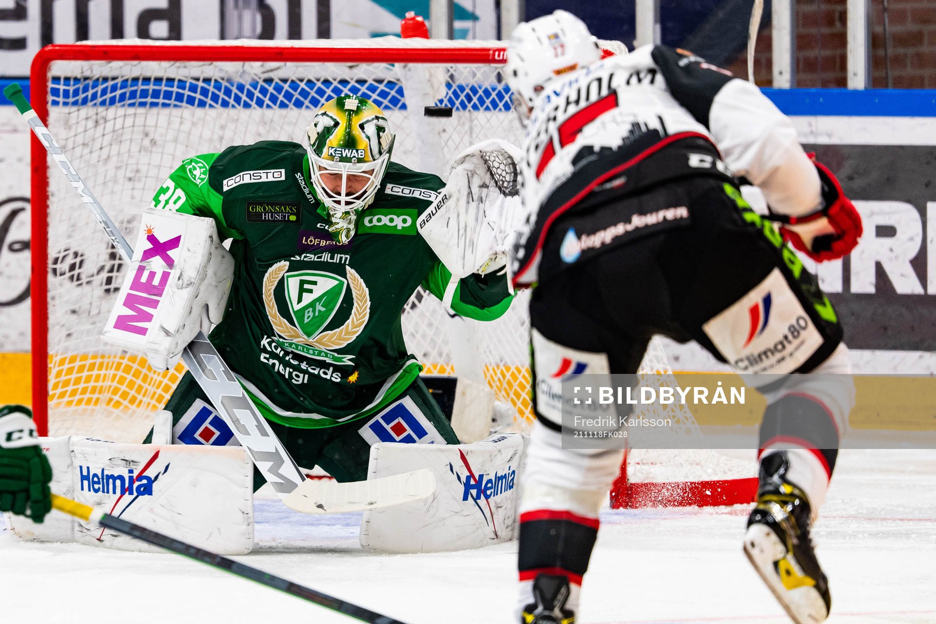 Färjestads målvakt Dominik Furch