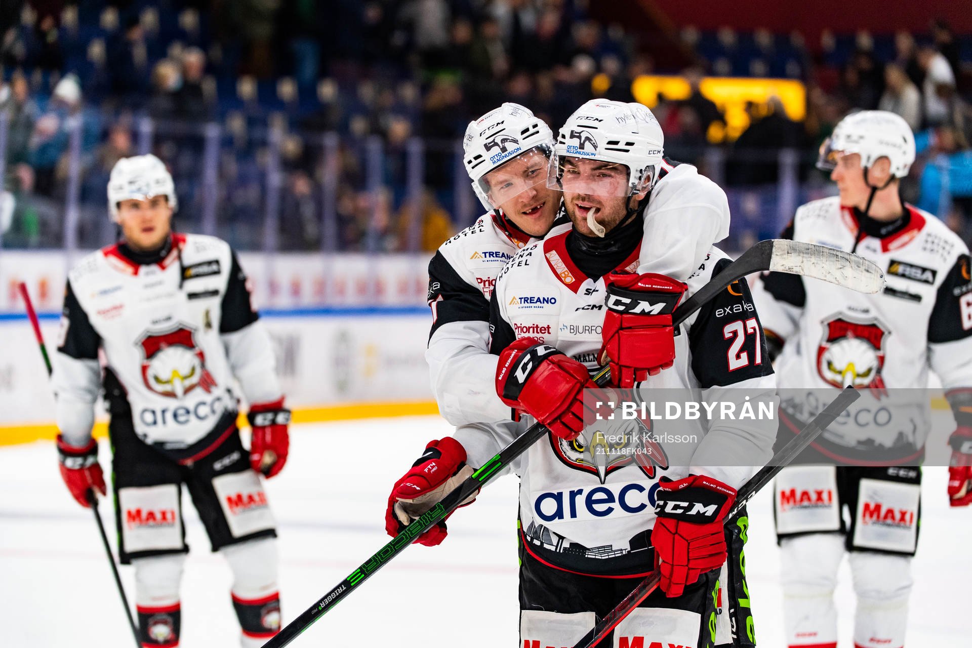 Malmö Redhawks Emil Sylvegård och Ponthus Westerholm