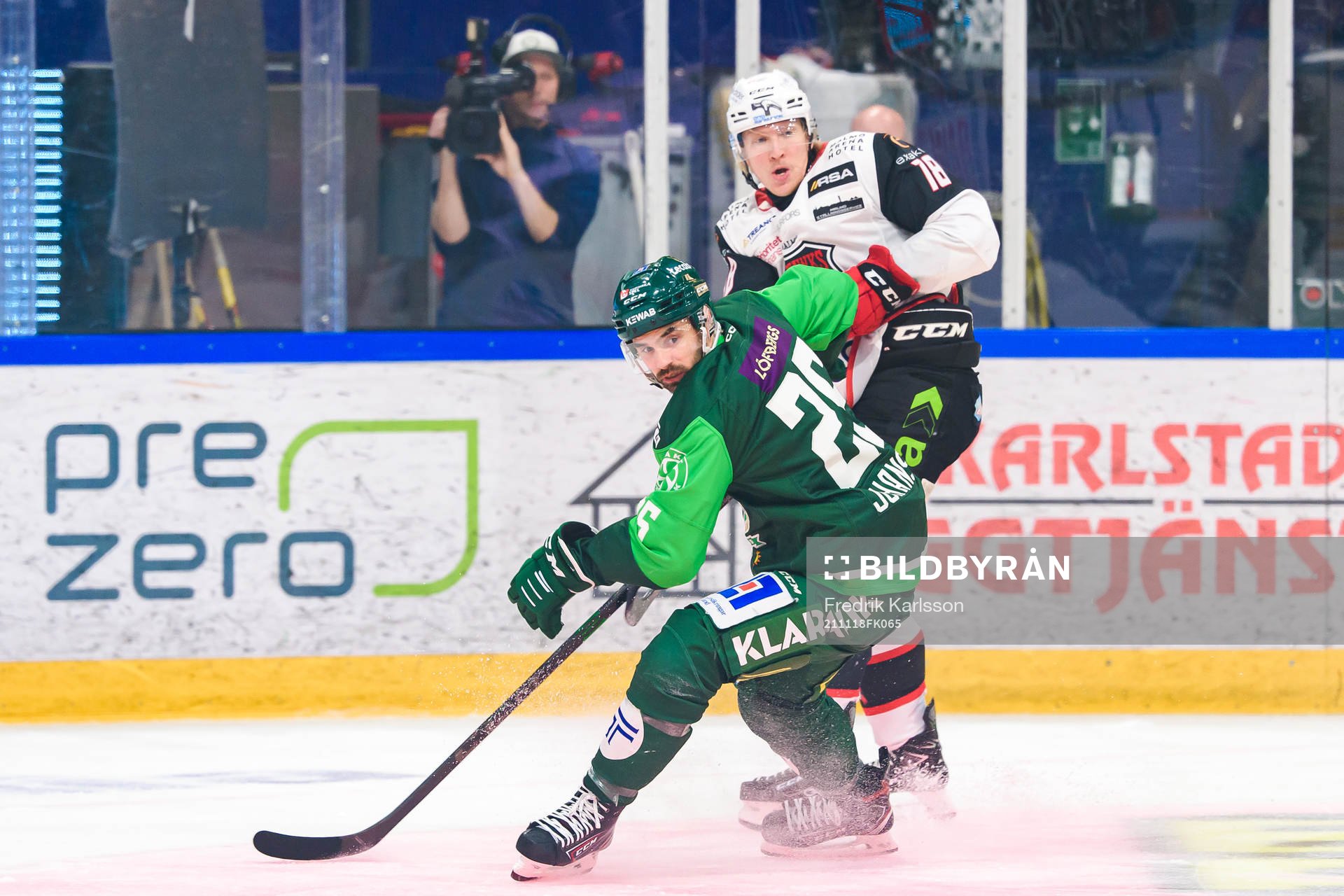 Färjestads Martin Johansson och Malmö Redhawks Marcus