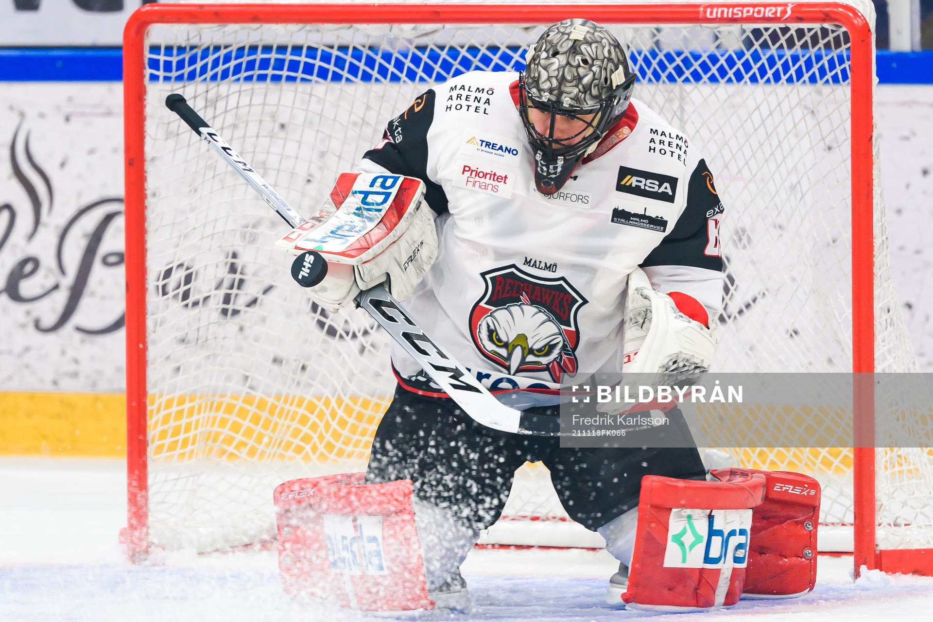 Malmö Redhawks målvakt Oscar Alsenfelt