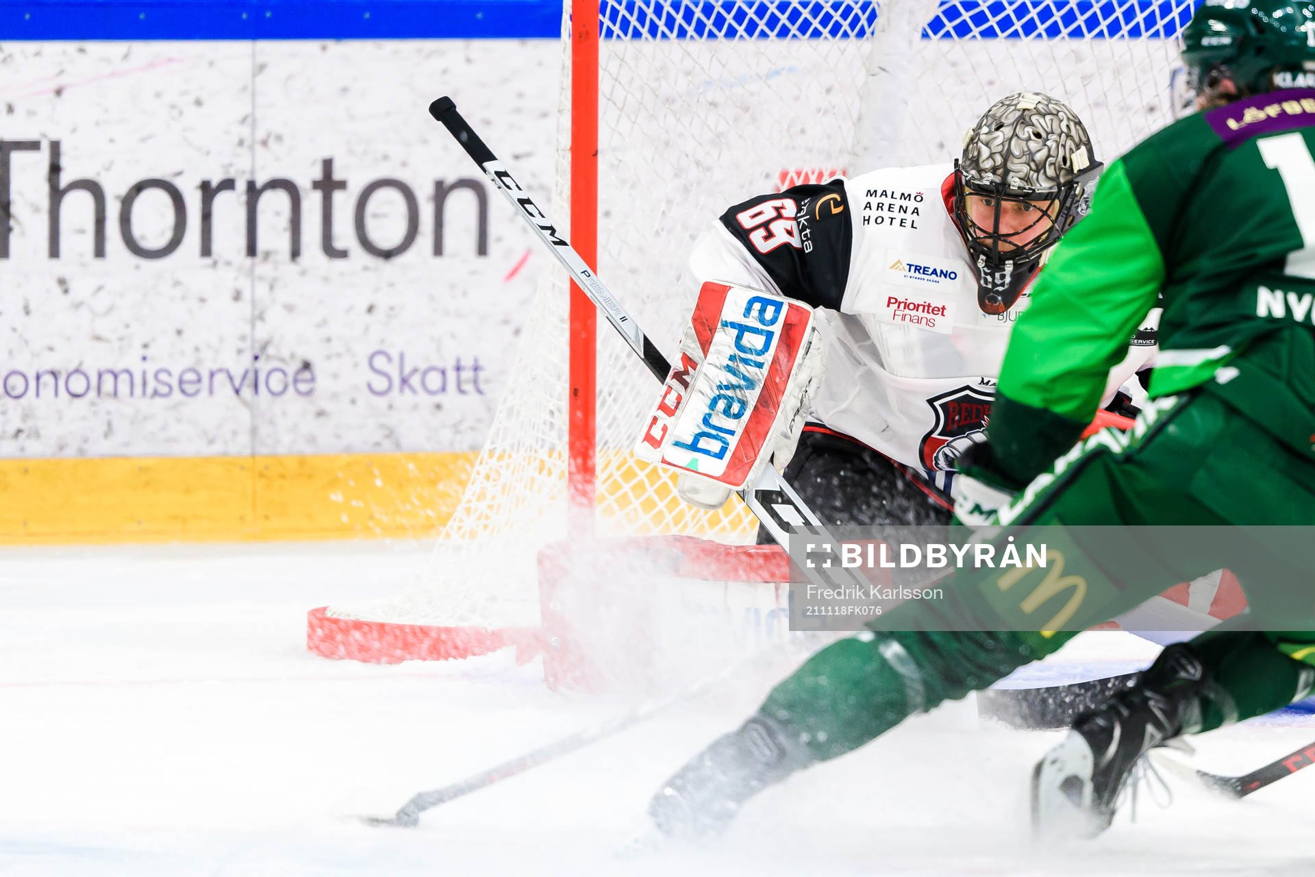 Malmö Redhawks målvakt Oscar Alsenfelt