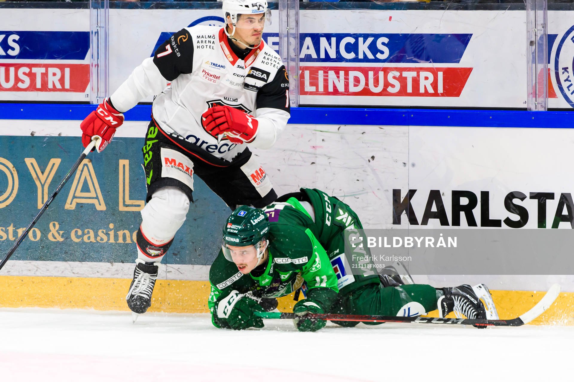 Malmö Redhawks Oliver Lauridsen och Färjestads Joakim
