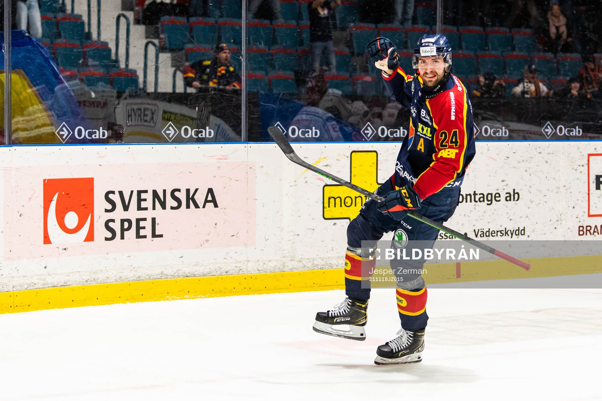 Djurgårdens Ludvig Rensfeldt jublar
