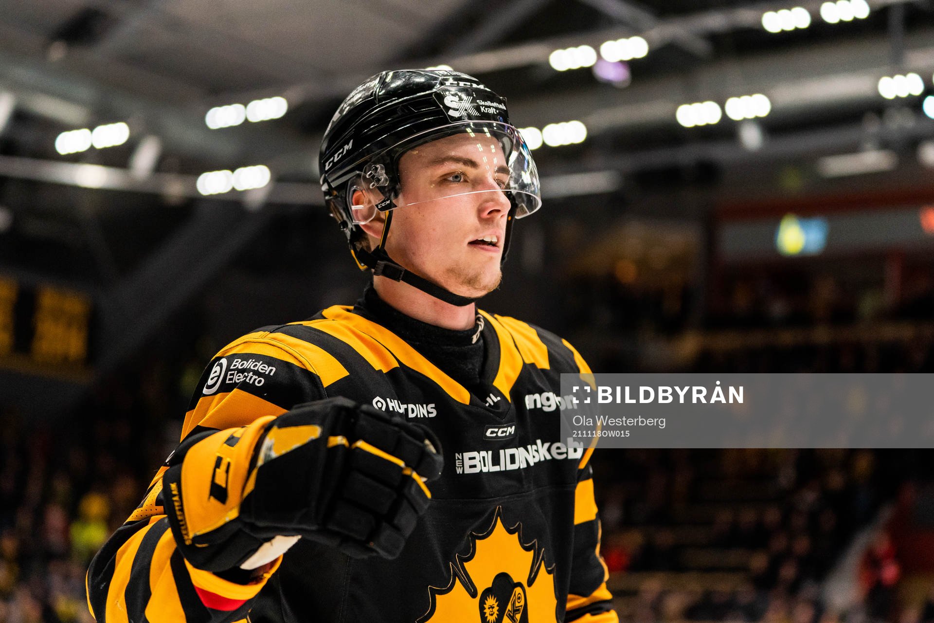 Skellefteås Elias Stenman jublar