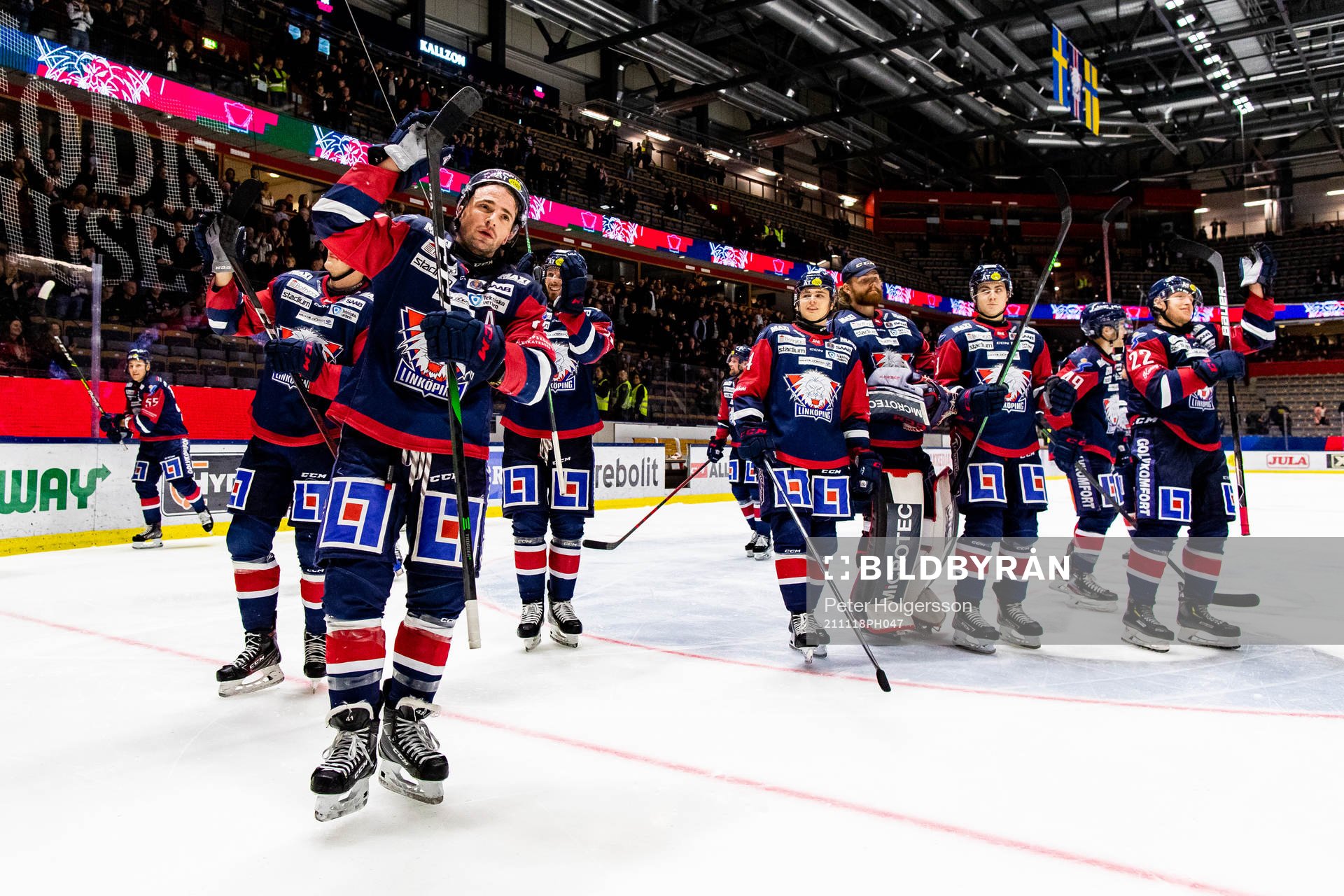 Linköpings spelare jublar