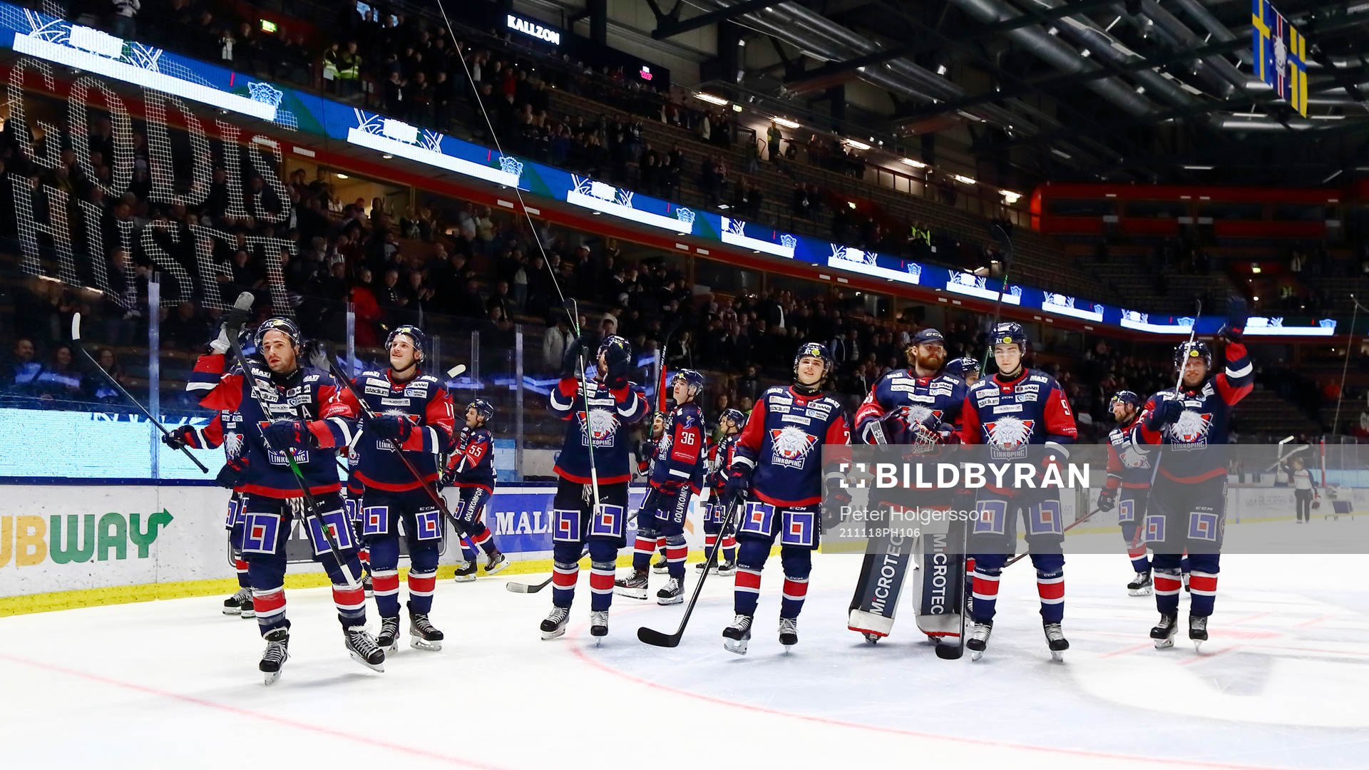 Linköpings spelare jublar