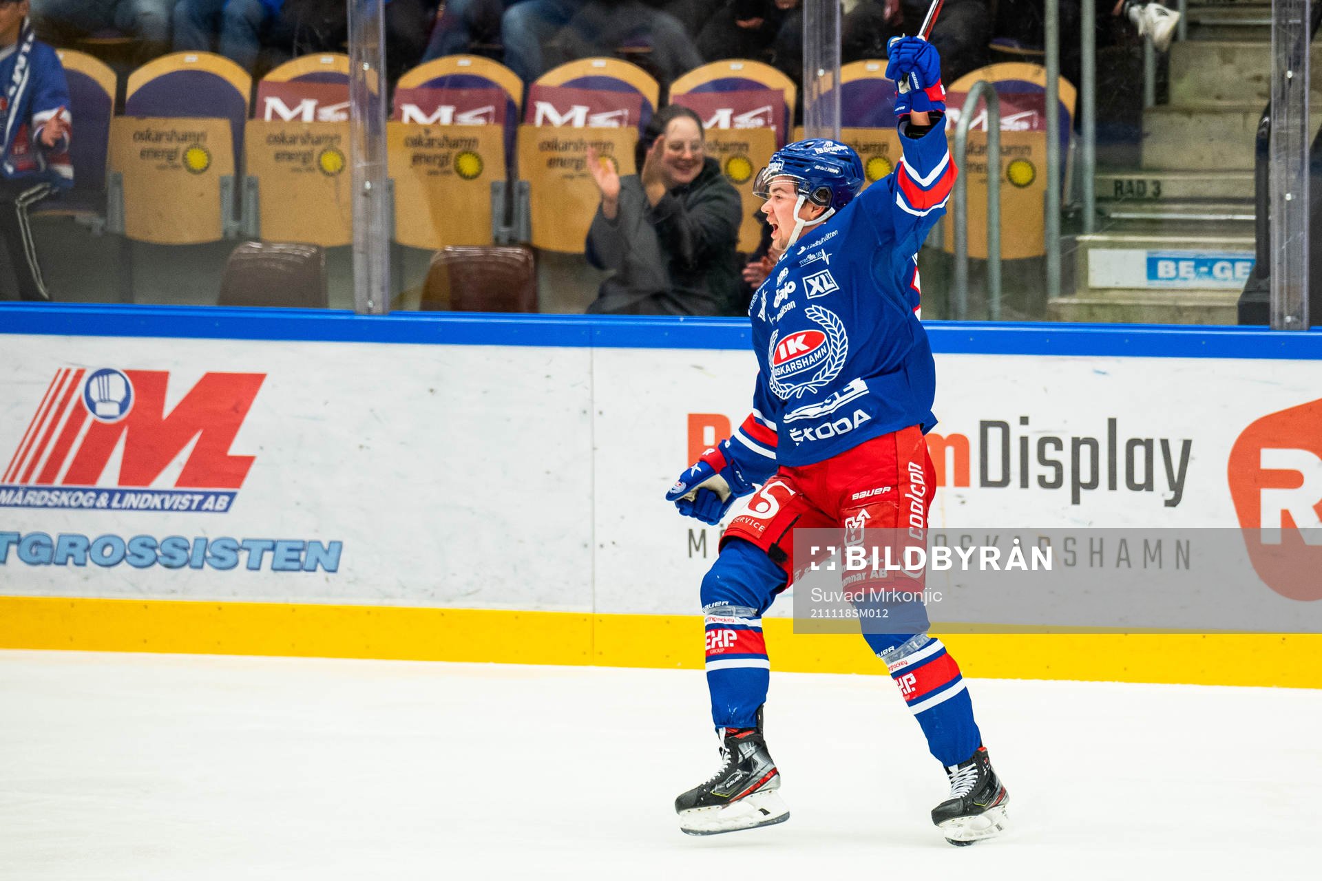 Oskarshamns Lukas Pilö jublar