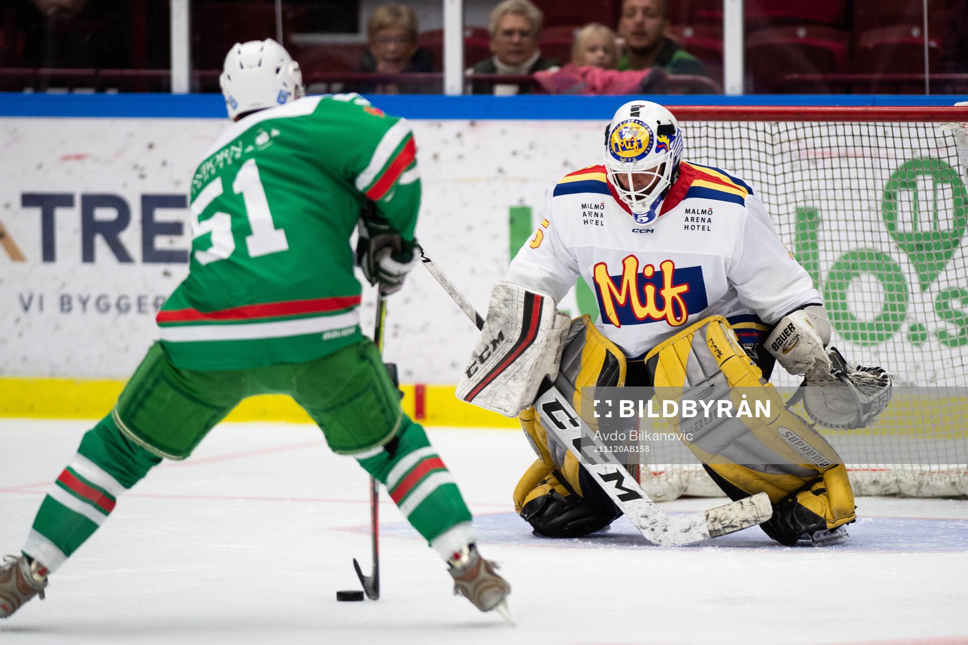 Malmö Redhawks veteran Roger Nordström och Rögles Csaba