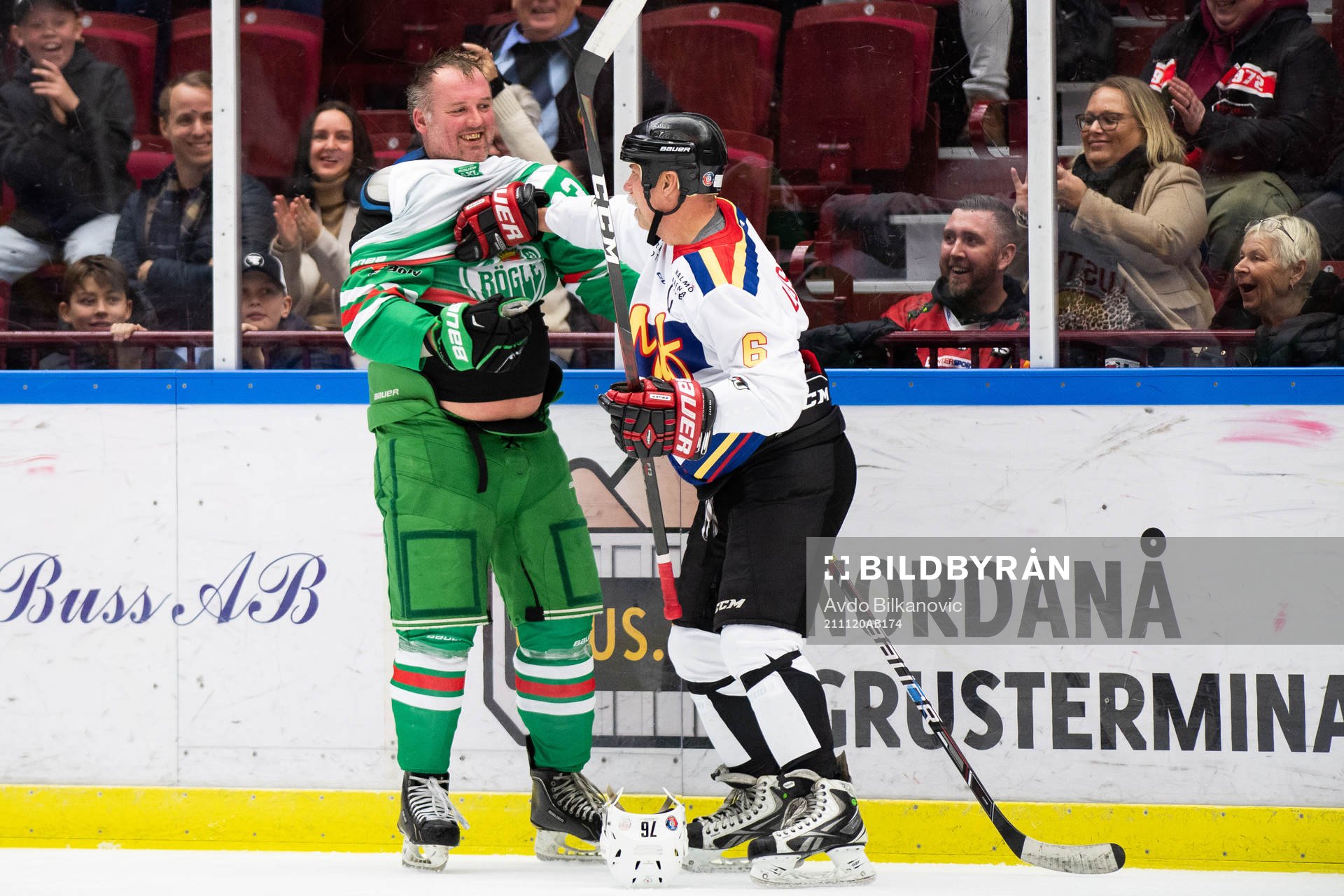 Malmö Redhawks veteran Mats Lusth och Rögles Magnus