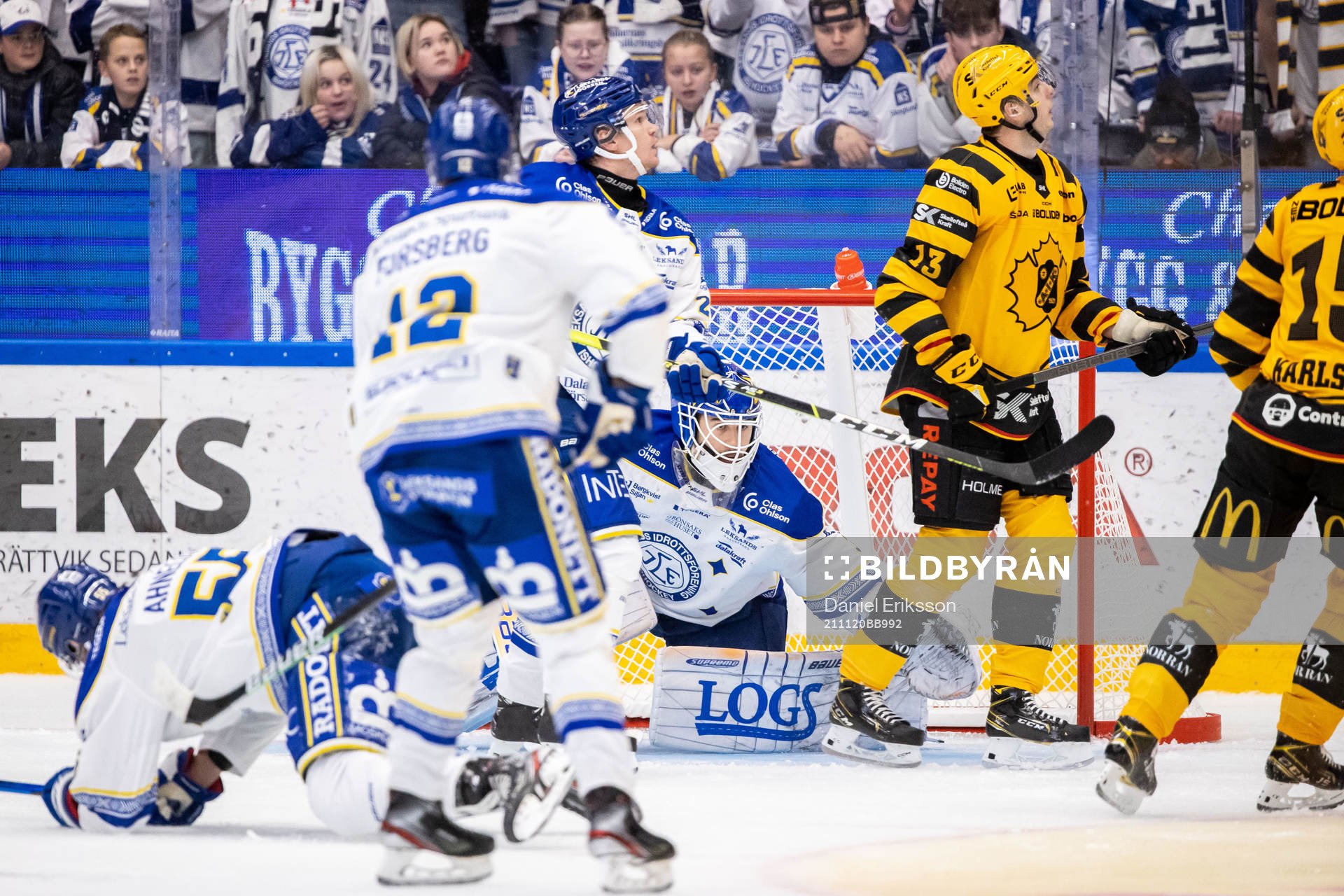 Leksands målvakt Kasimir Kaskisuo och Skellefteås Stefan