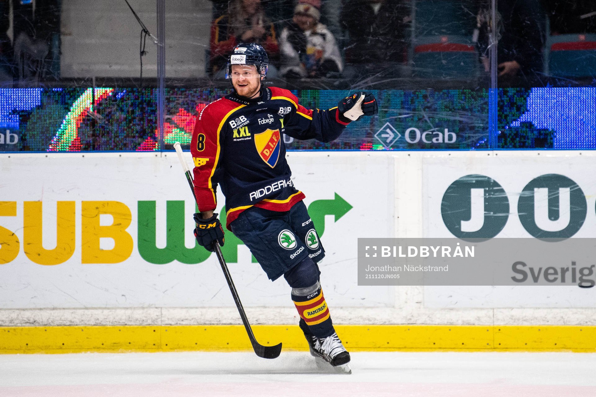 Djurgårdens Linus Arnesson jublar