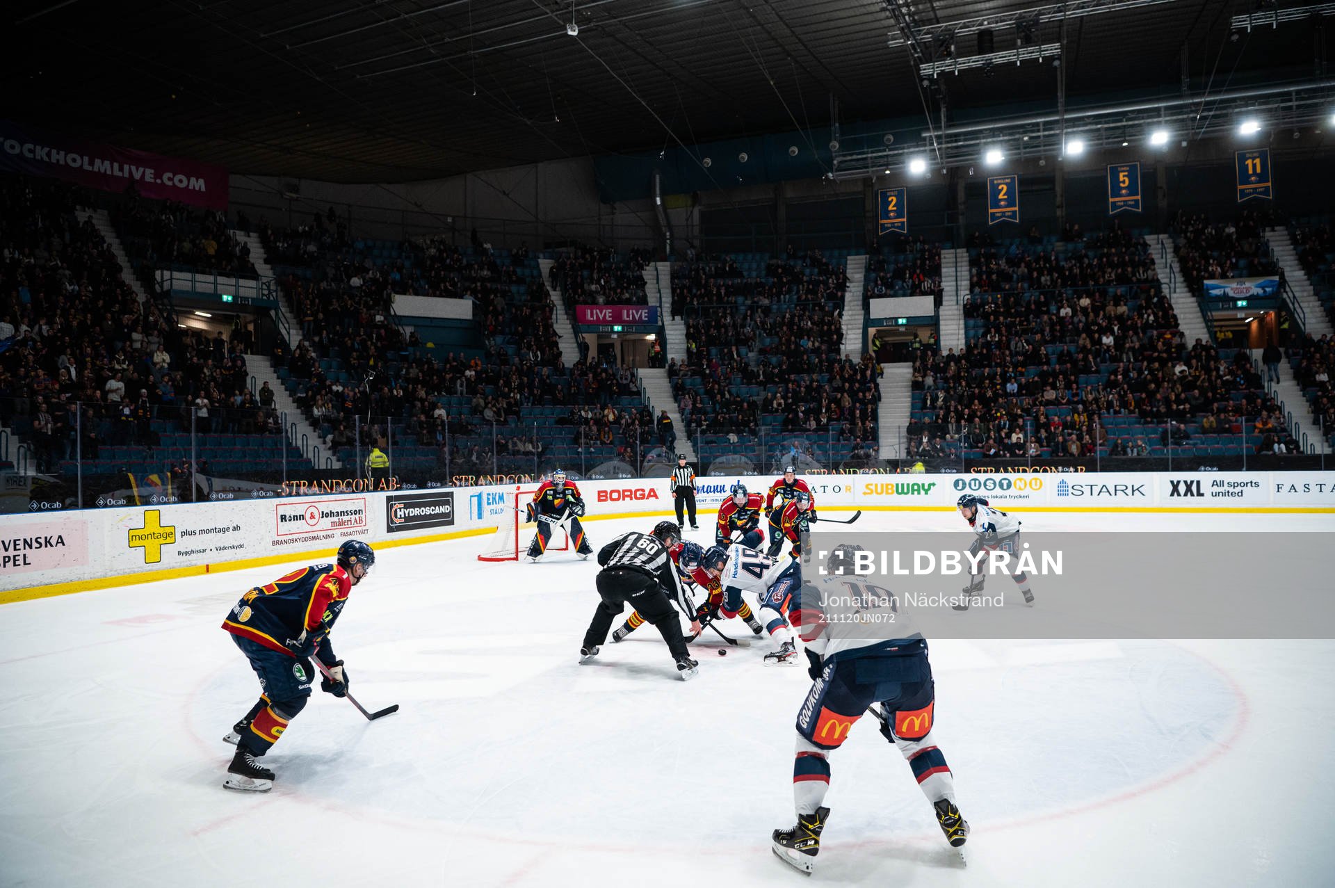 Djurgårdens och Linköpings spelare