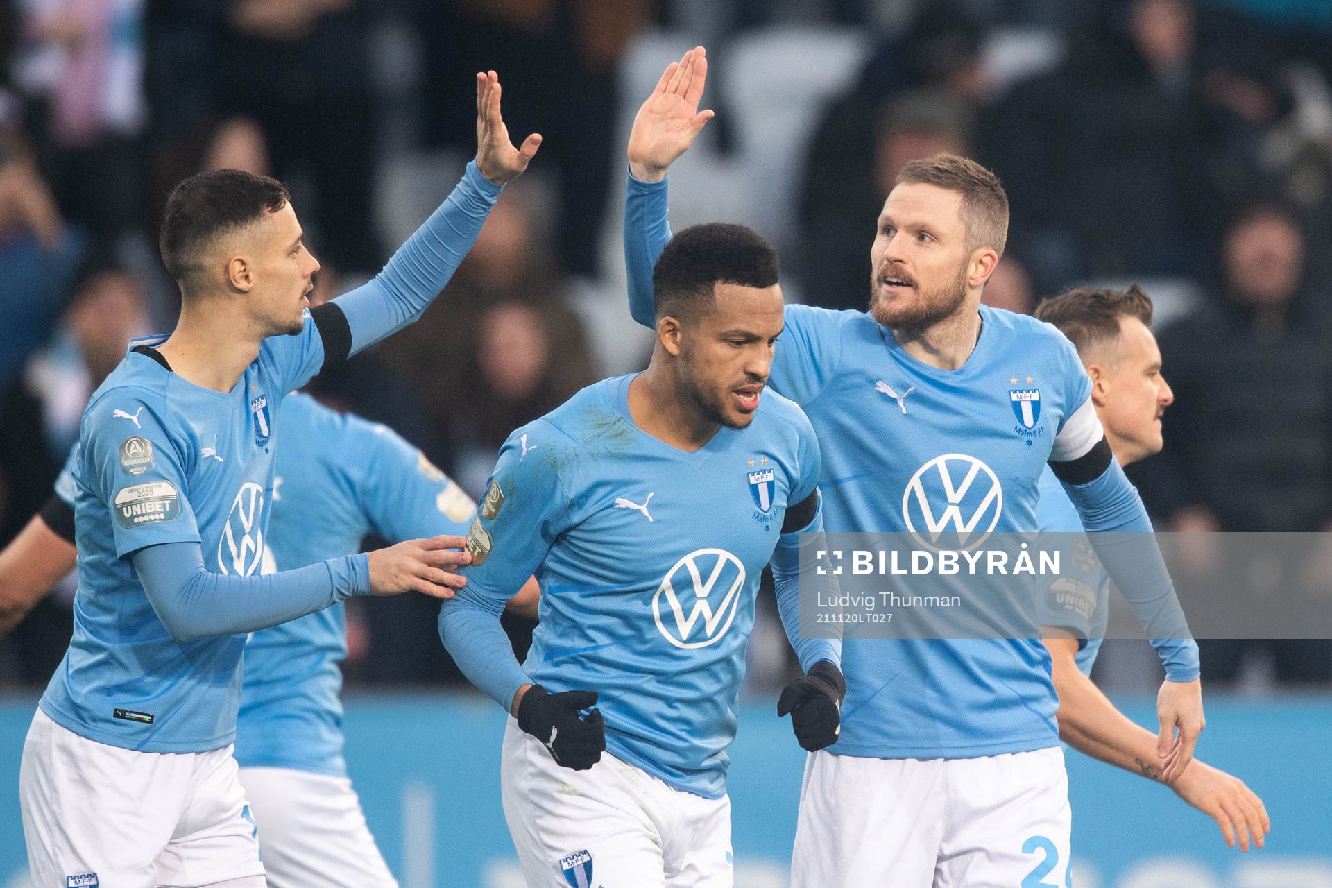 Malmö FFs Veljko Birmancevic och Marcus Antonsson jublar