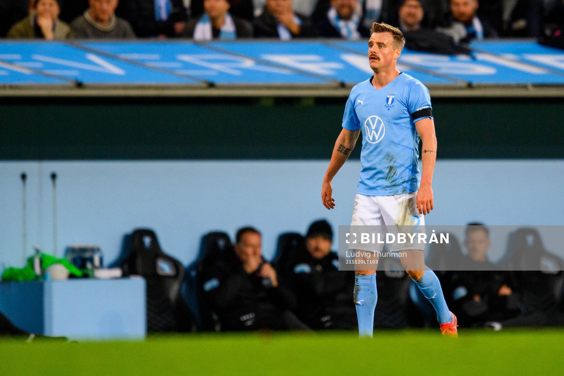 Malmö FFs Eric Larsson deppar