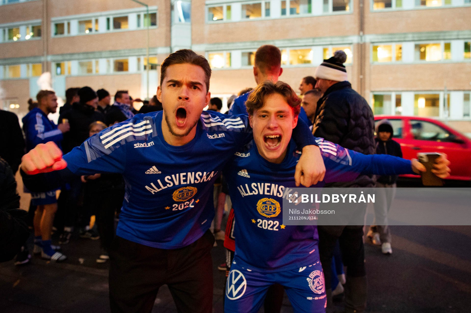 Sundsvalls Anton Eriksson och Jesper Carström jublar