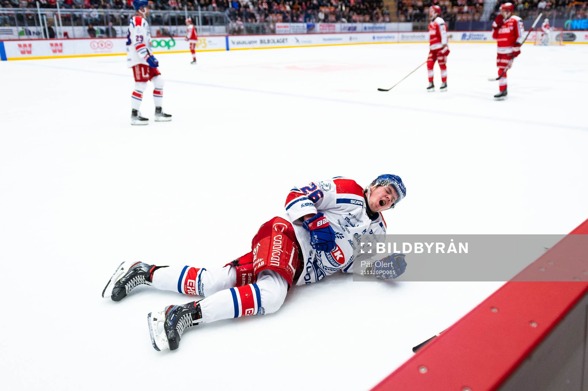 Oskarshamns Lukas Pilö har ont