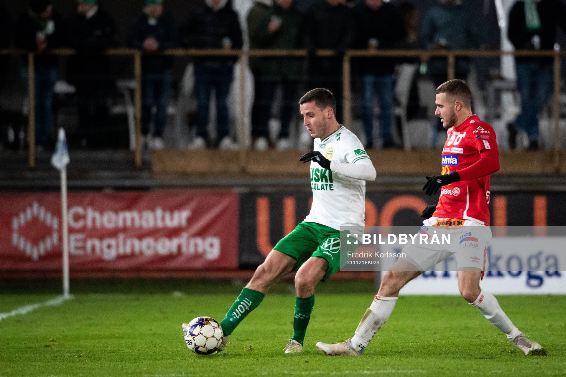 Hammarbys Jeppe Andersen och Degerfors Christos Gravius