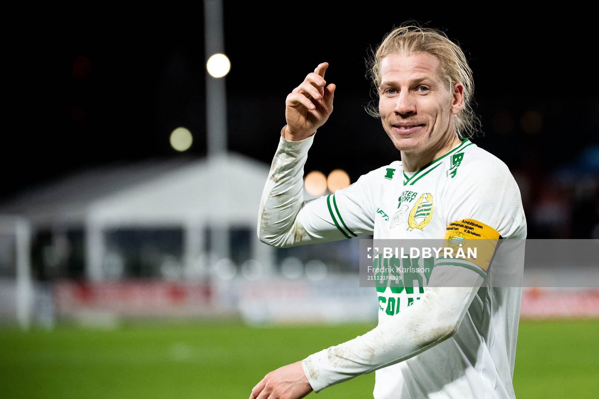 Hammarbys Gustav Ludwigson jublar