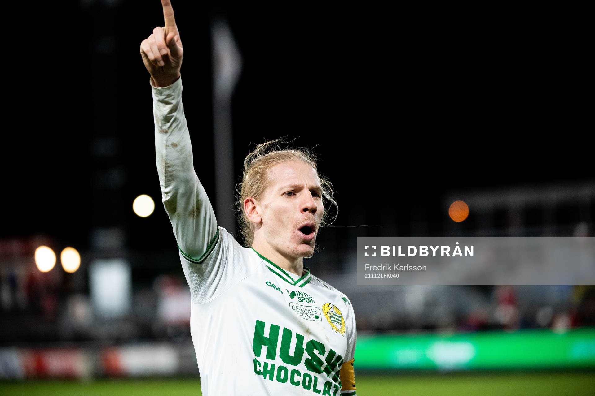 Hammarbys Gustav Ludwigson jublar