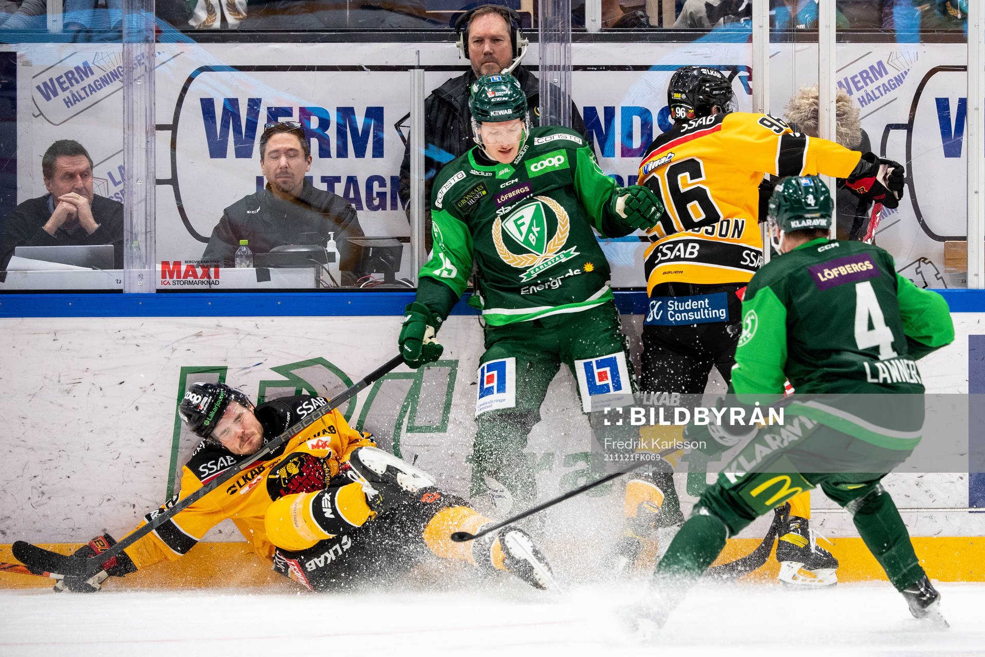Luleås Oscar Engsund och Färjestads Gustav Rydahl