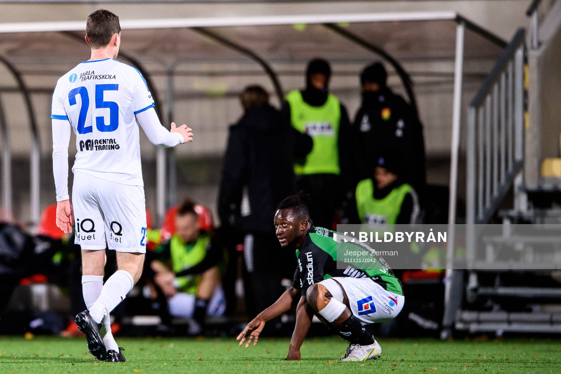 Akropolis Jesper Björkman och GAIS Michael Kargbo deppar