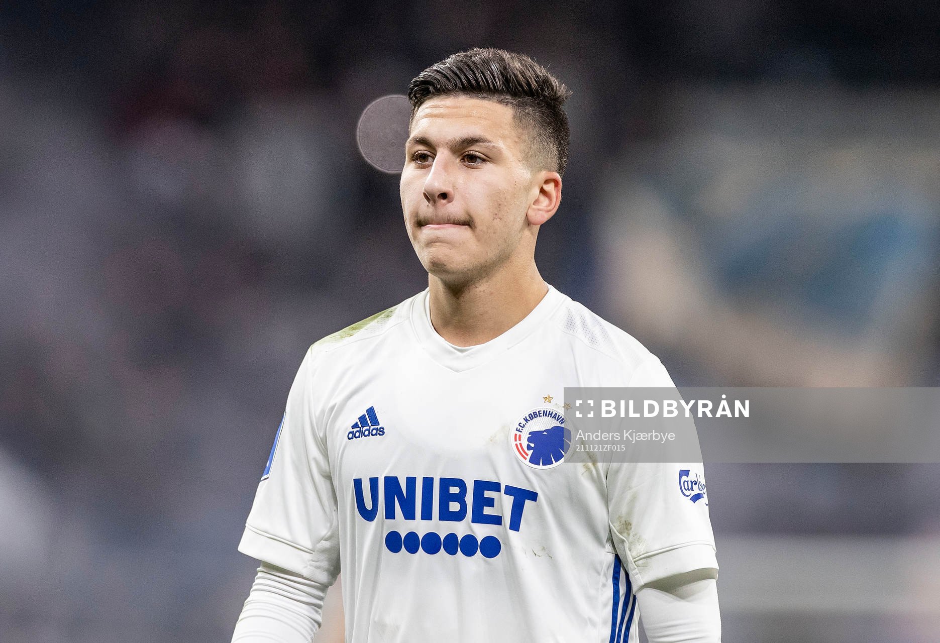  Köpenhamns Roony Bardghji under fotbollsmatchen i Superligan mellan Köpenhamn och Århus den 21 november 2021 i Köpenhamn