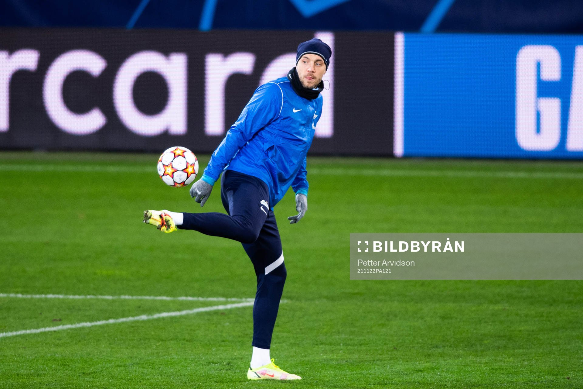 Artem Dzyuba during a training session with Zenit St Petersburg on November 22, 2021 in Malmö. 